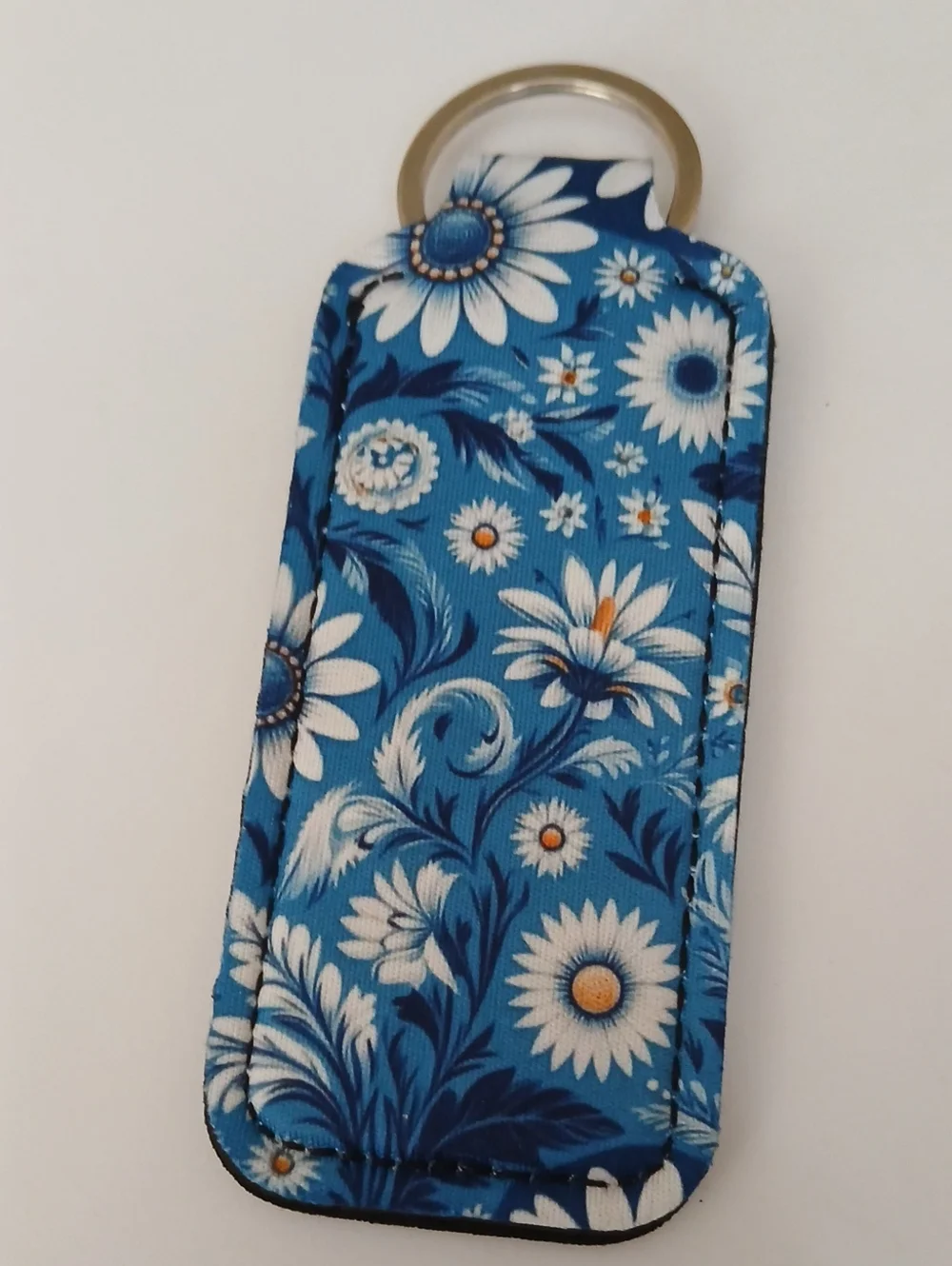 Fashion Jewelry Blue Floral Key Card Holder